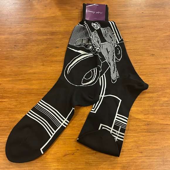 Purple Label Polo Ralph Lauren Portrait Art Deco Car Bugatti Japan Socks Mens L - Picture 2 of 16
